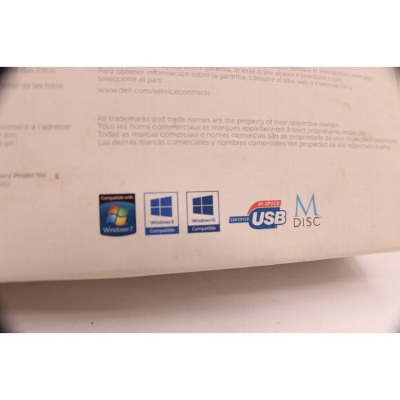 Dell Slim DVD +/- RW Drive Compact USB DW316 Setup CD Manual Cords New Open Box - Picture 9 of 10